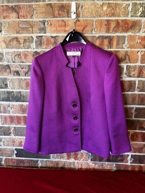 Tahari Arthur Levine Women’s Purple Blazer Jacket Size:10